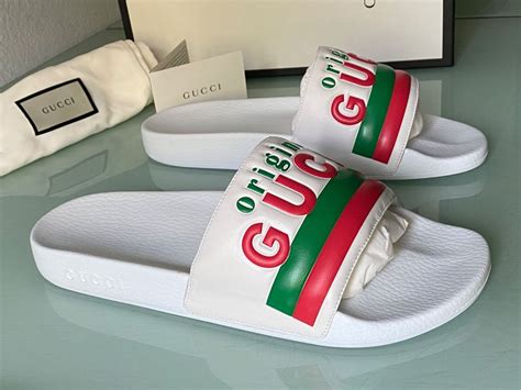 gucci gummy slides|fake gucci slides.